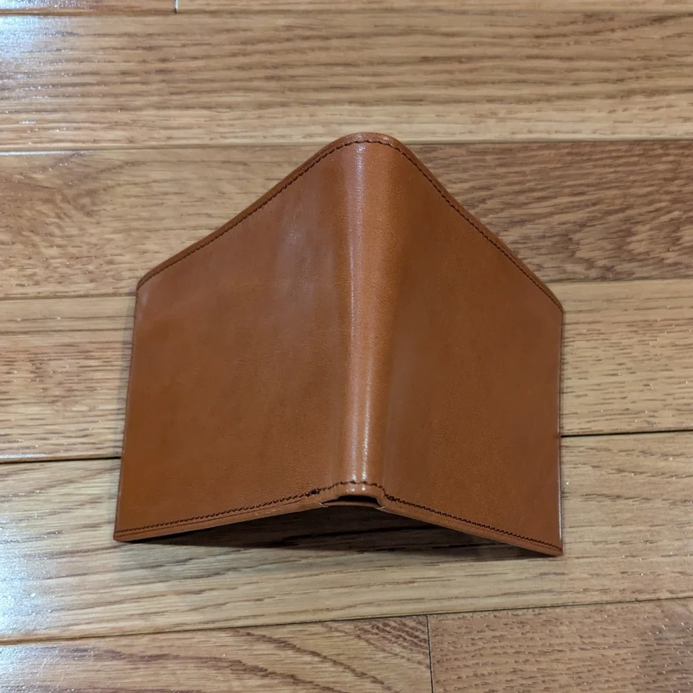 Bosca 1911 Tan Leather Card Holder Wallet